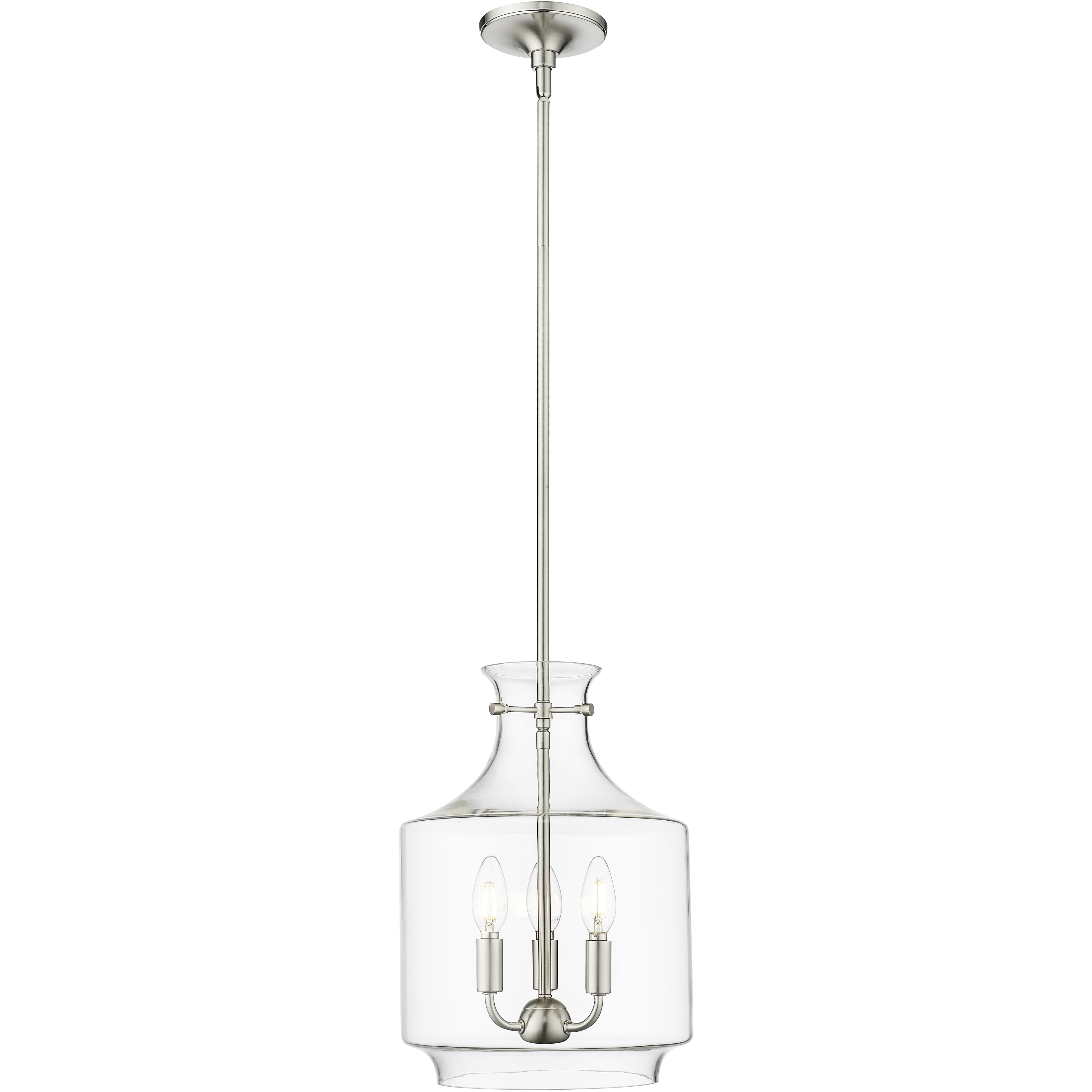 Mahannah 3 Light 11 inch Brushed Nickel Pendant Ceiling Light